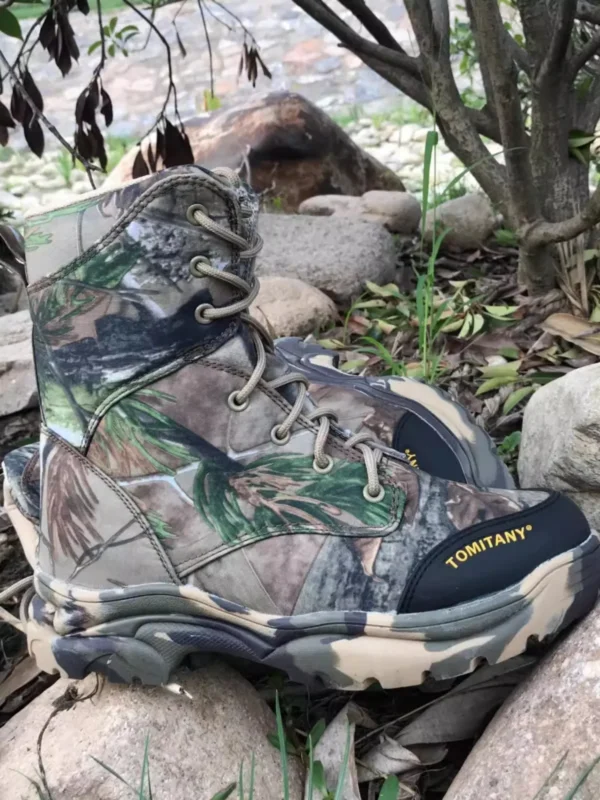 4 Seasons High Top Boots Wear Resistant Anti-Slip Mountaineering Hiking Desert Shoes Boinic Camouflage Hunting Fishing Boots
