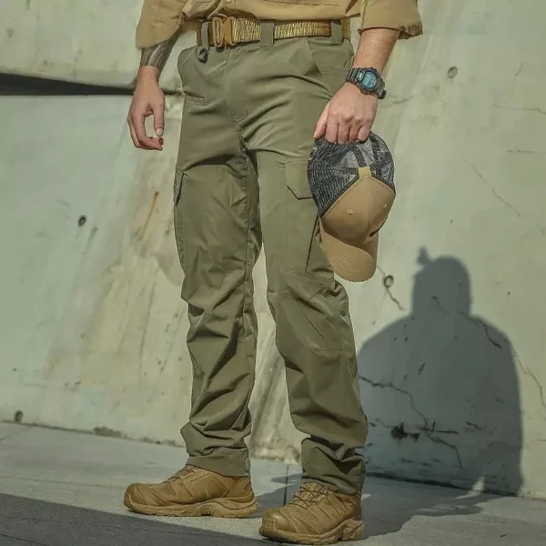 Men's Multi Pocket Casual Loose Coat Outdoor Sports Mountaineering Pants Solid Military Tactical Combat Pants Jogging Trousers